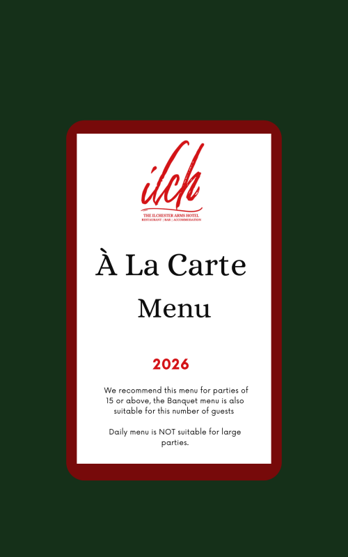 a la carte menu cover